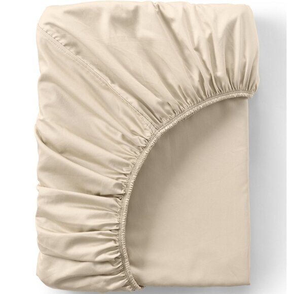 Threshold King Size 100% Cotton Sateen True Khaki Fitted Sheet Fits to 18" NWOT - Picture 1 of 5